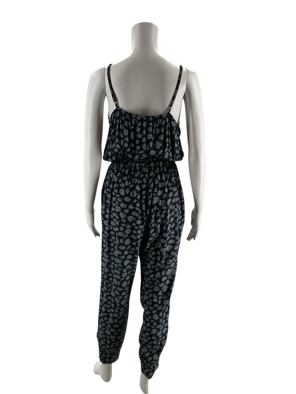 Banana Republic Navy Floral Pre-Owned Ladies Jumpsuit - Size 4