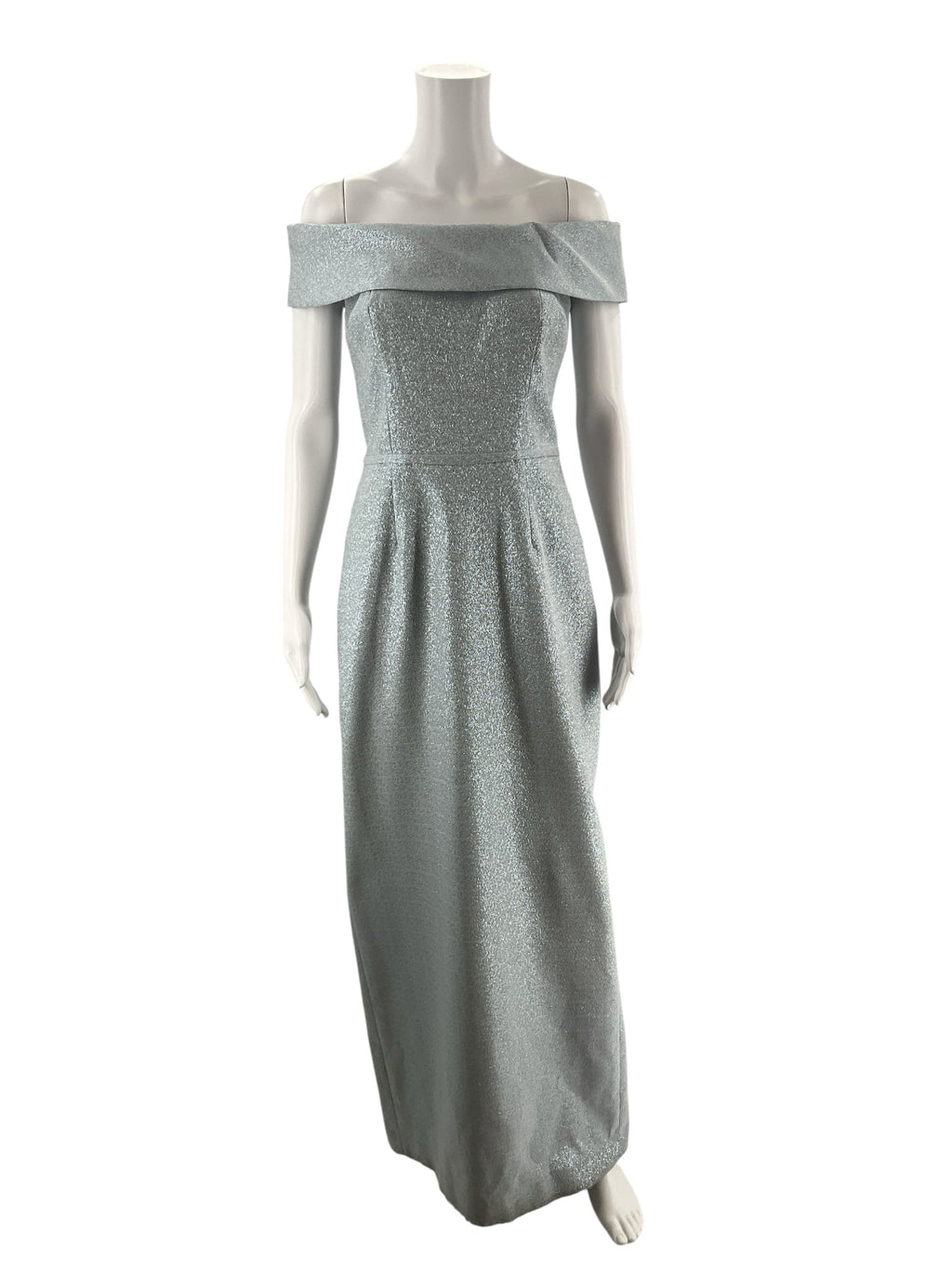 Teri Jon Blue Sparkle Pre-Owned Ladies Dress - Size 4