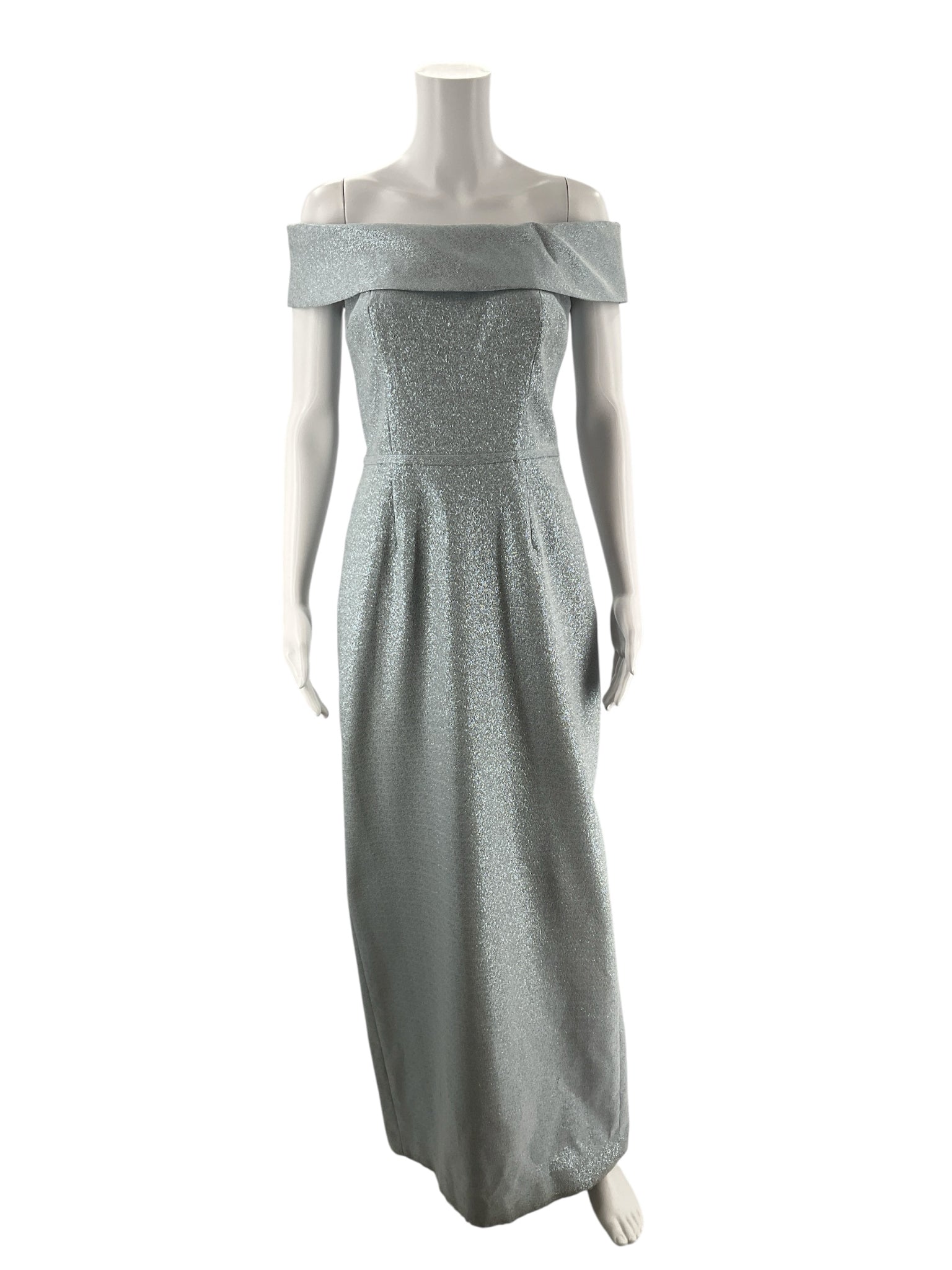 Teri Jon Blue Sparkle Pre-Owned Ladies Dress - Size 4
