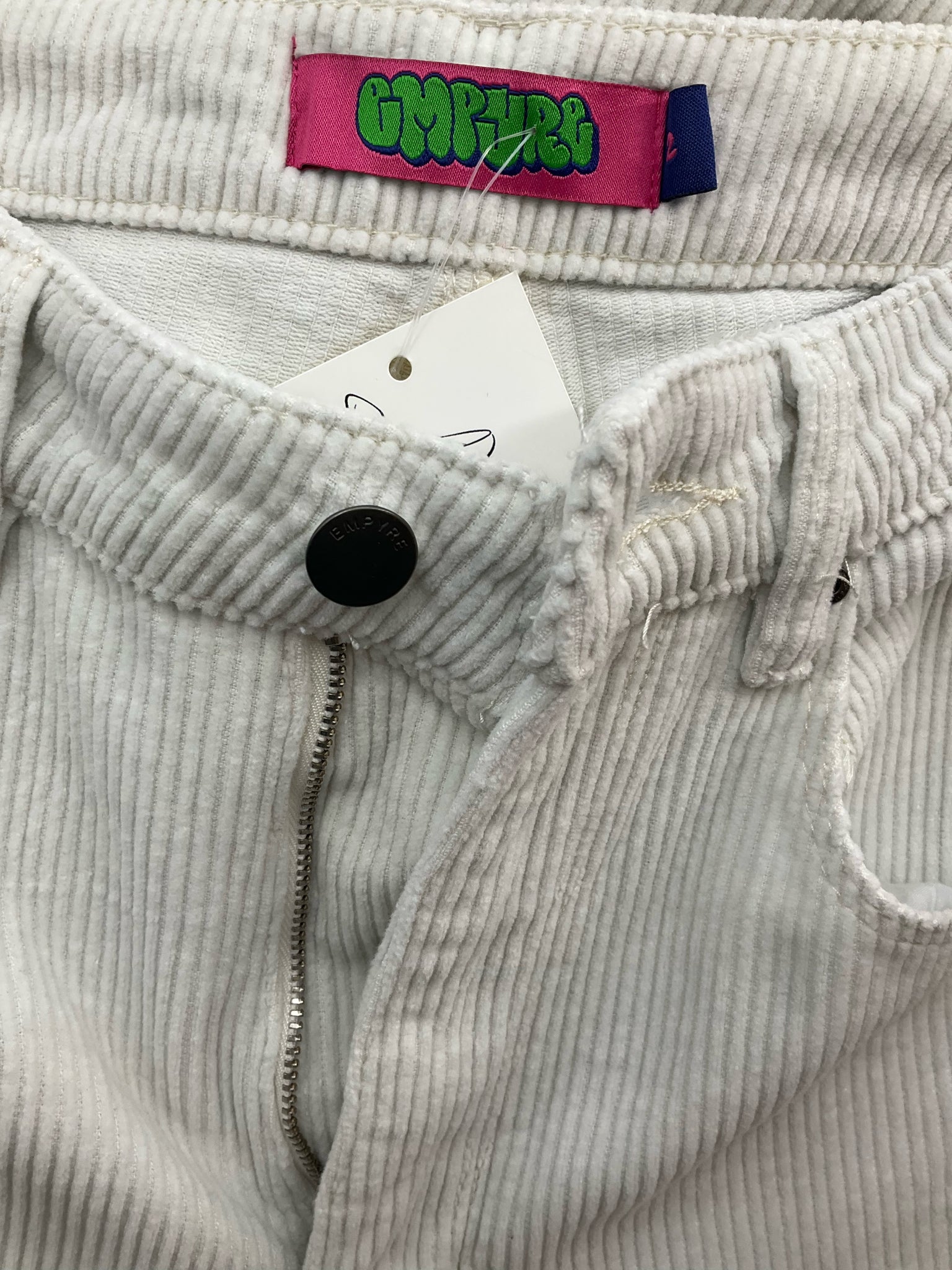Empyre Cream Corduroy Pre-Owned Ladies Pants - Size 2