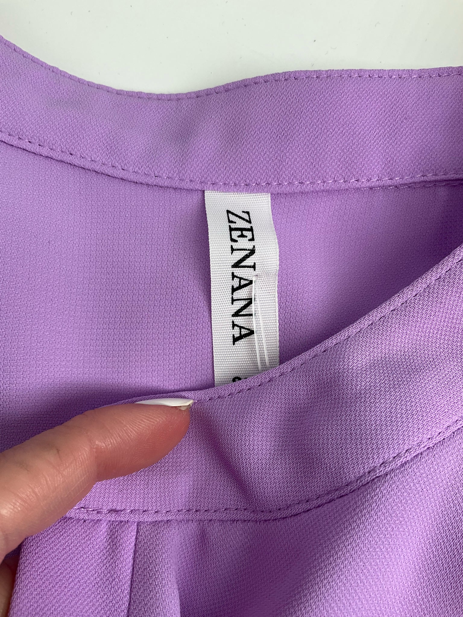 Zenana Lavender Solid Pre-Owned Ladies Casual Top - Size 3X