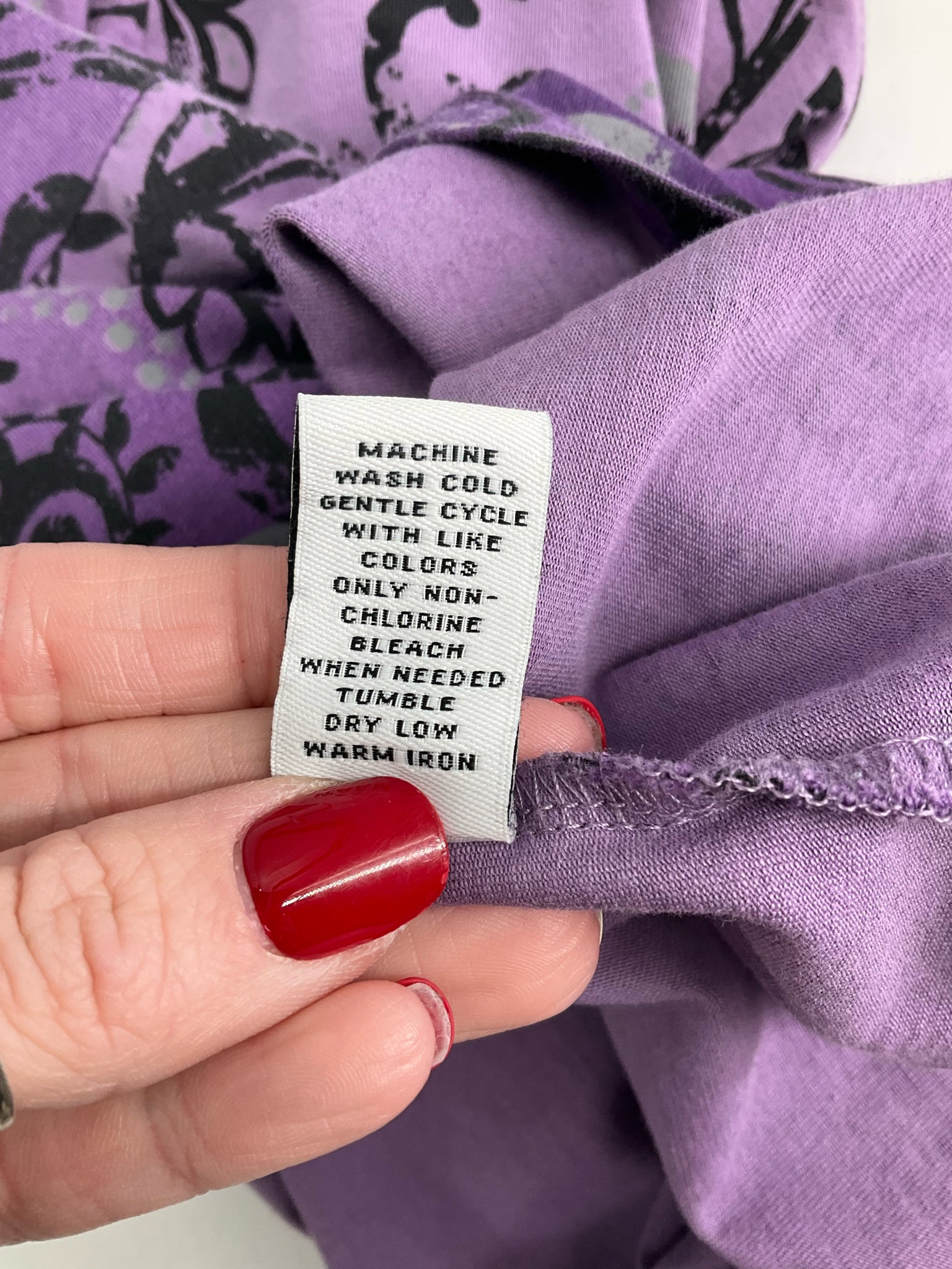 Style & Co -  Purple Floral Pre-Owned Ladies Casual Top - Size XL