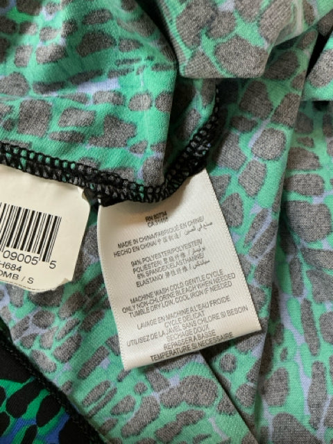 BCBG Black/Green Print Pre-Owned Ladies Dress - Size Small