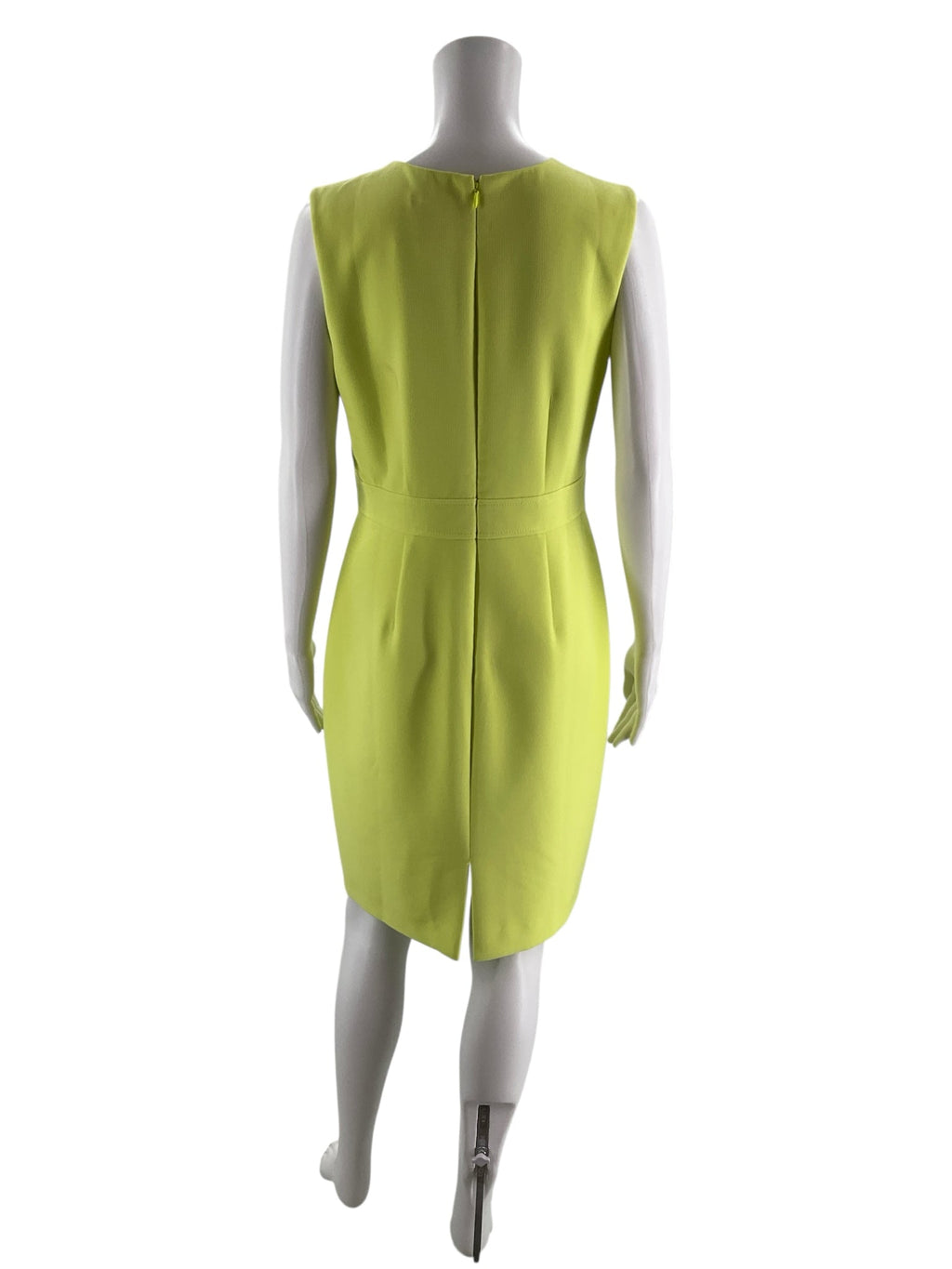 Ann Taylor yellow sheath dress, sleeveless and knee-length, perfect for career or cocktail events, size 6.