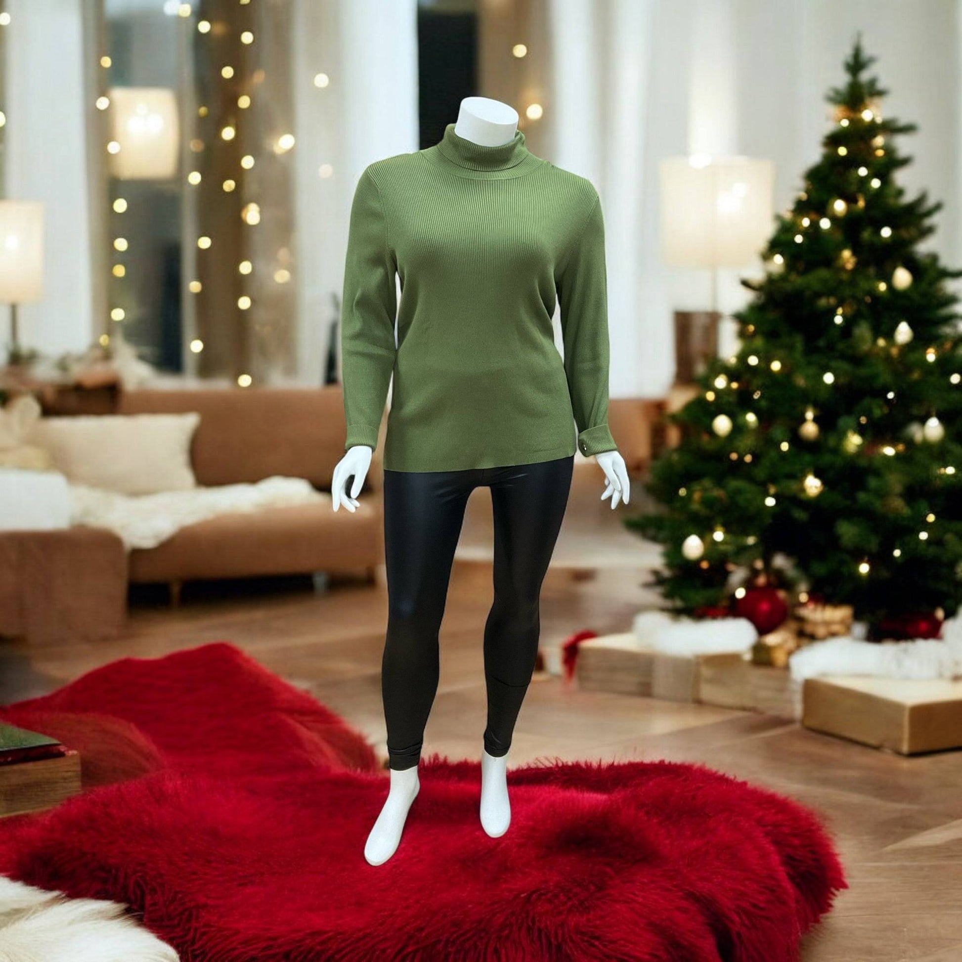 Coldwater Creek Green Solid Pre-Owned Ladies Sweater - Size 2XL - Margaret’s Fine Consignment