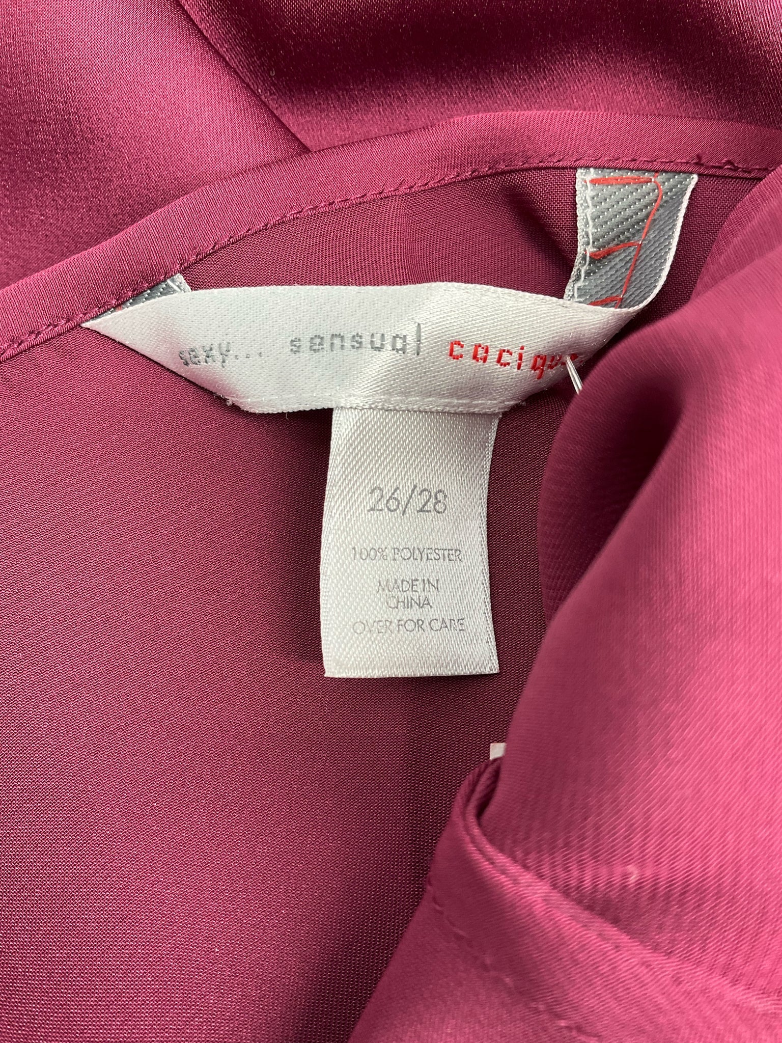 Cacique Burgundy Solid Pre-Owned Ladies Sleeveless Top - Size 26