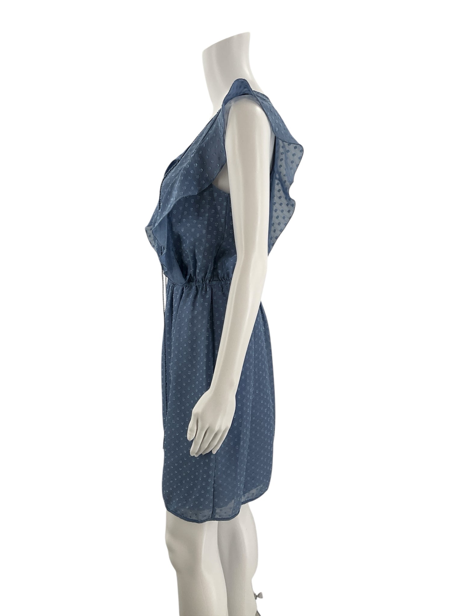 Chelsea & Theodore Blue Textured Pre-Owned Ladies New With Tags Dress - Size XS