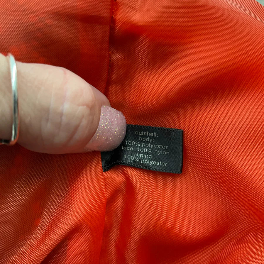 The Limited Orange/Black Lace Pre-Owned Ladies Skirt - Size 10