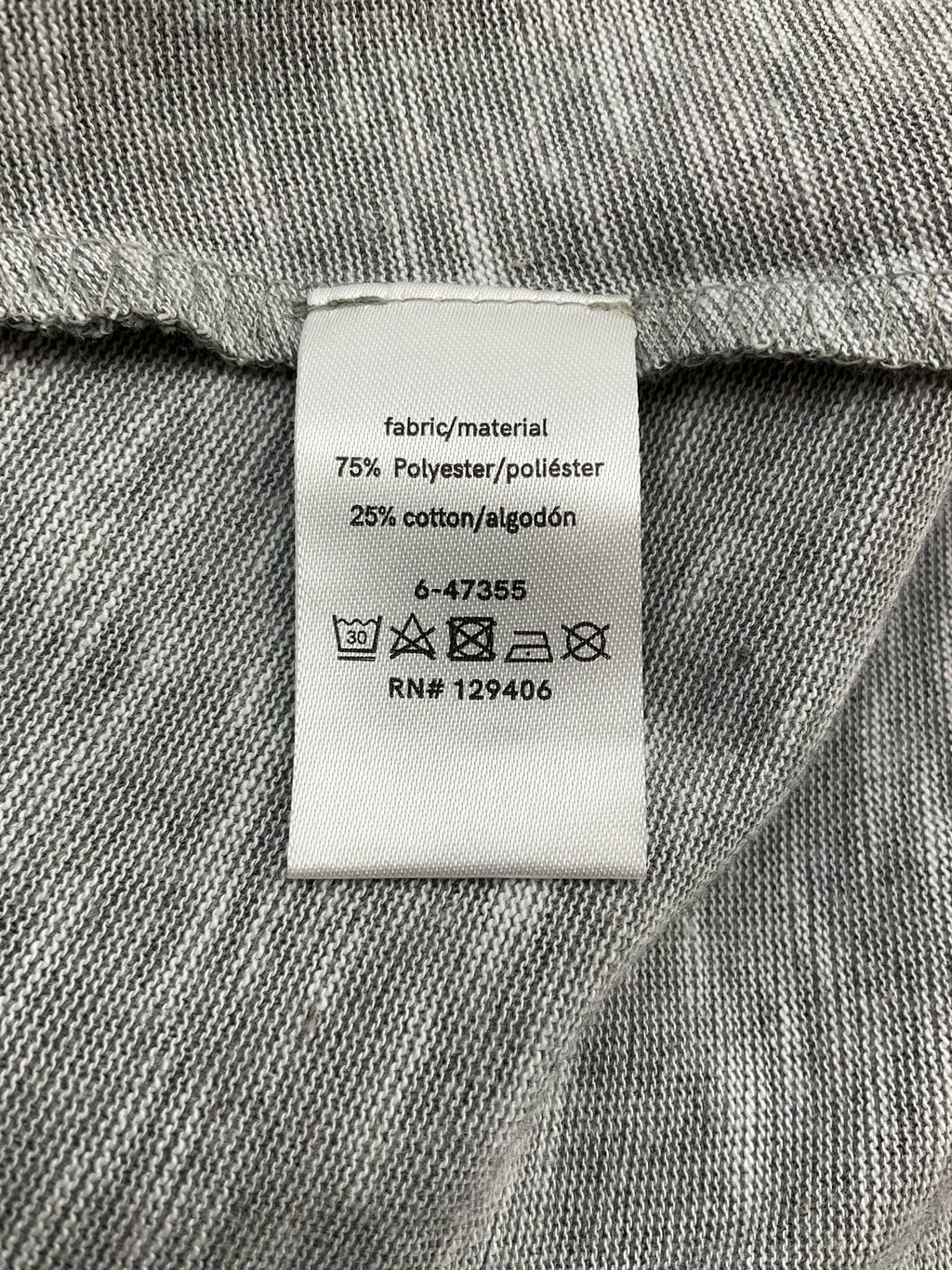 Gray heathered Venus cold shoulder tunic top for ladies, size medium, featuring long sleeves and a swing silhouette.