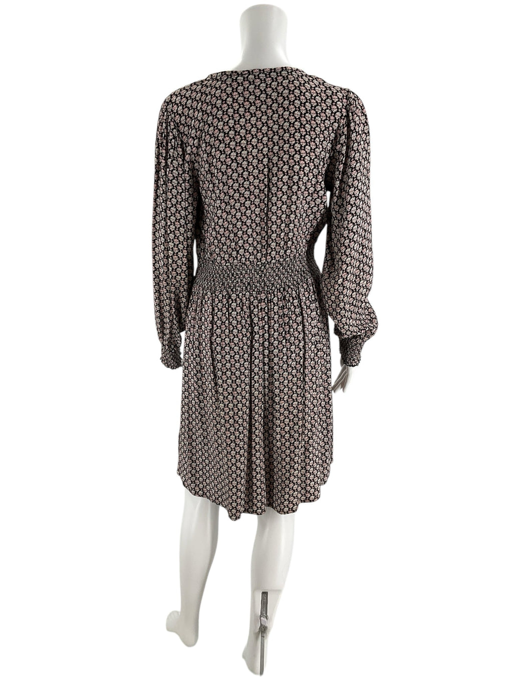 Fat Face Black/Maroon/Blue Print Pre-Owned Ladies Dress -Size 4 - Margaret’s Fine Consignment