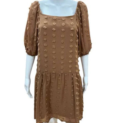 Listicle Terracotta Dot Pre-Owned Ladies Dress - Size Large