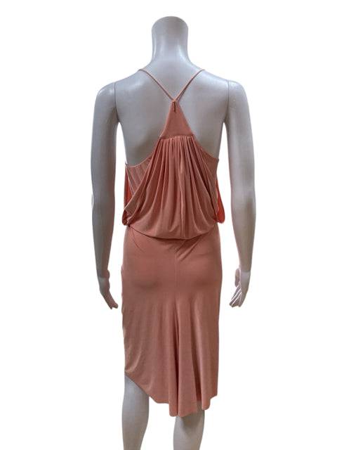 MISA Peach Solid Pre-Owned Ladies New with Tags Dress – Size Medium