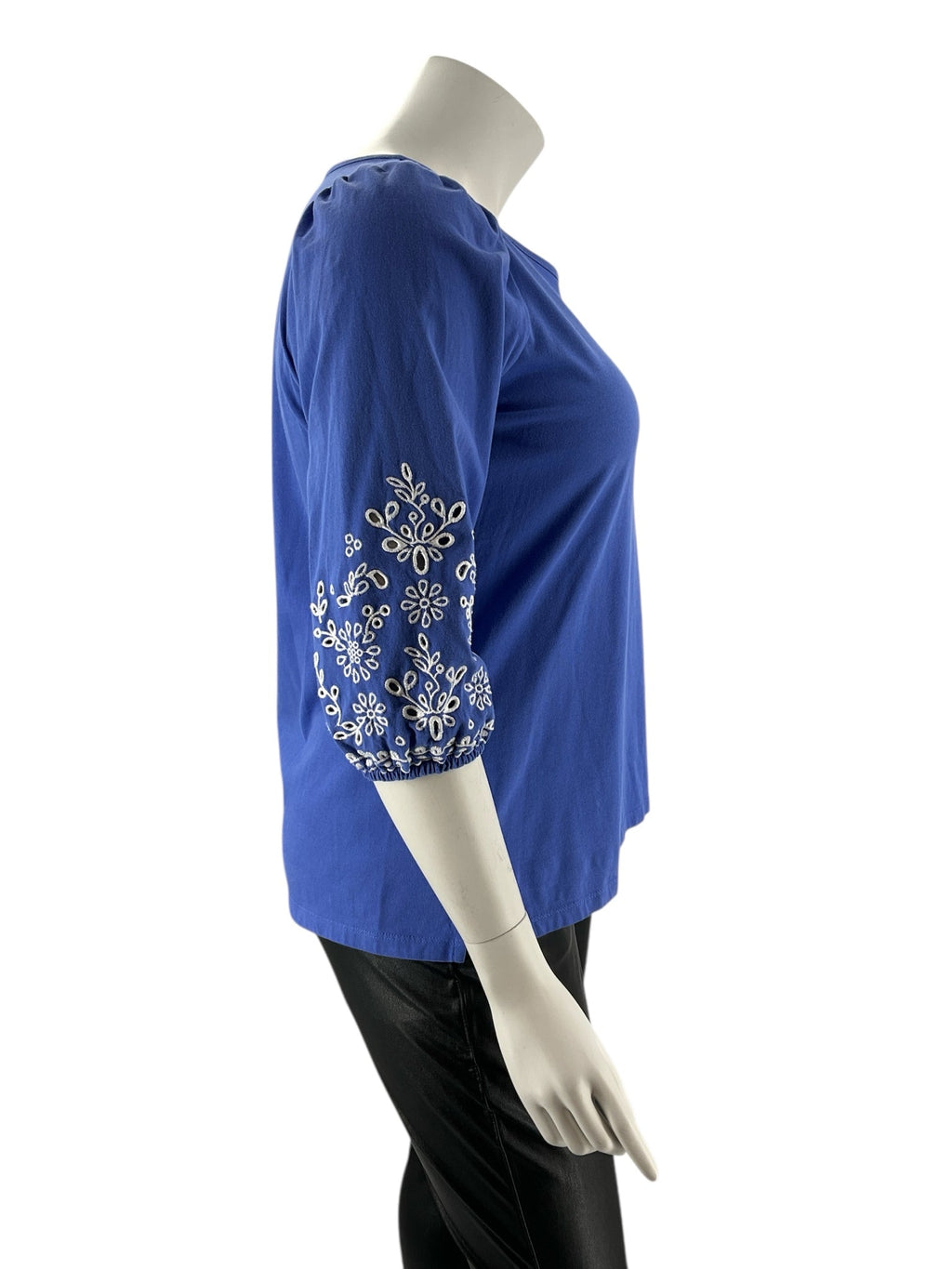 Talbots Blue Solid Pre-Owned Ladies Short Sleeve Top - Size 1X