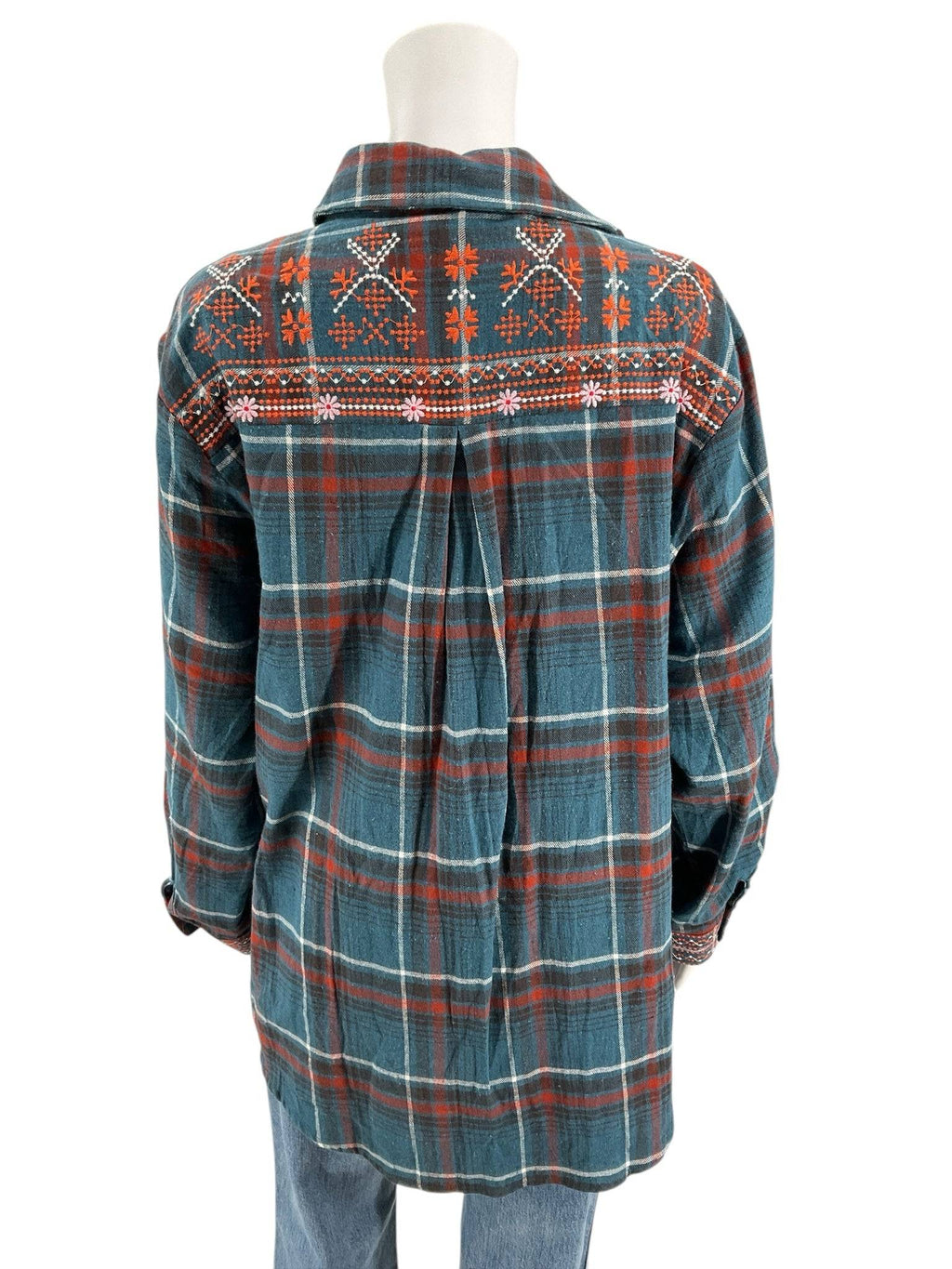 AK Rust/Teal Ladies Pre-Owned Top - Size XL - Margaret’s Fine Consignment
