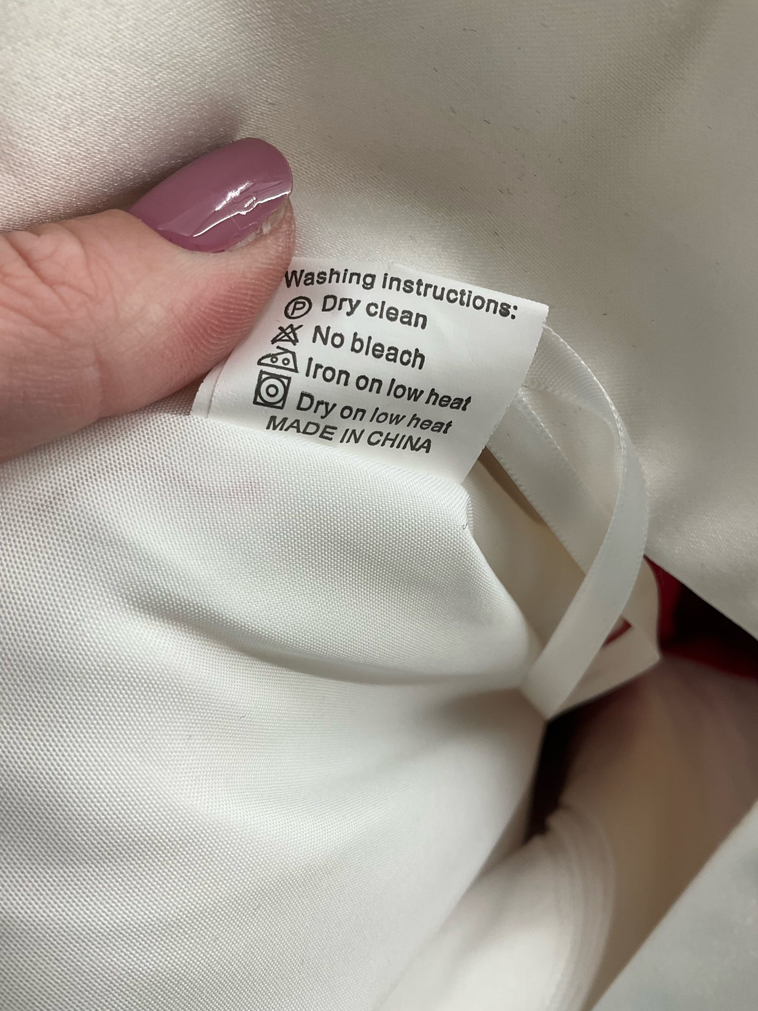 No Brand White/Red Embroidered Pre-Owned Ladies Dress - Size 12
