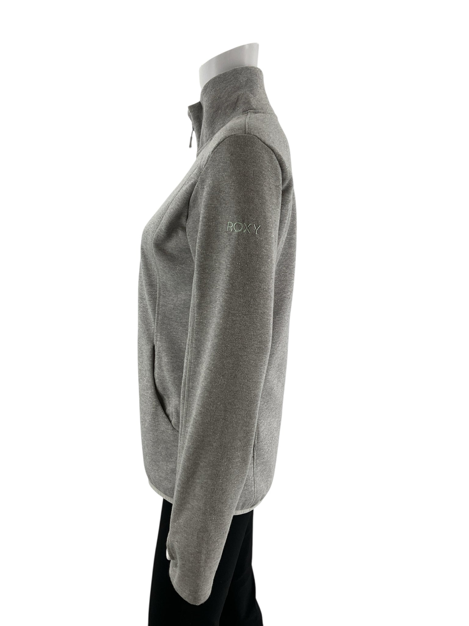 Roxy Size M Gray Sparkle Pre-Owned Ladies Jacket - Size Medium