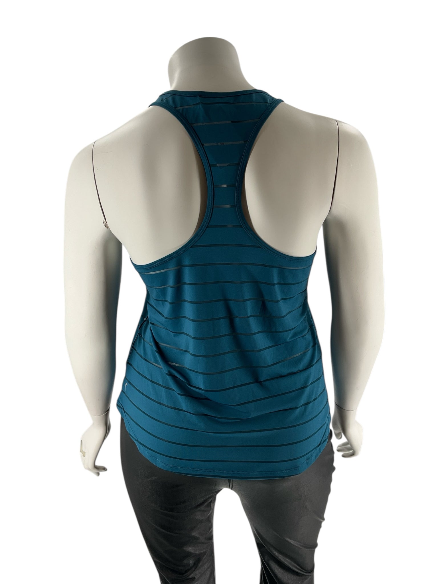 Ziya Teal Stripe Pre-Owned Ladies Sleeveless Top - Size 2XL