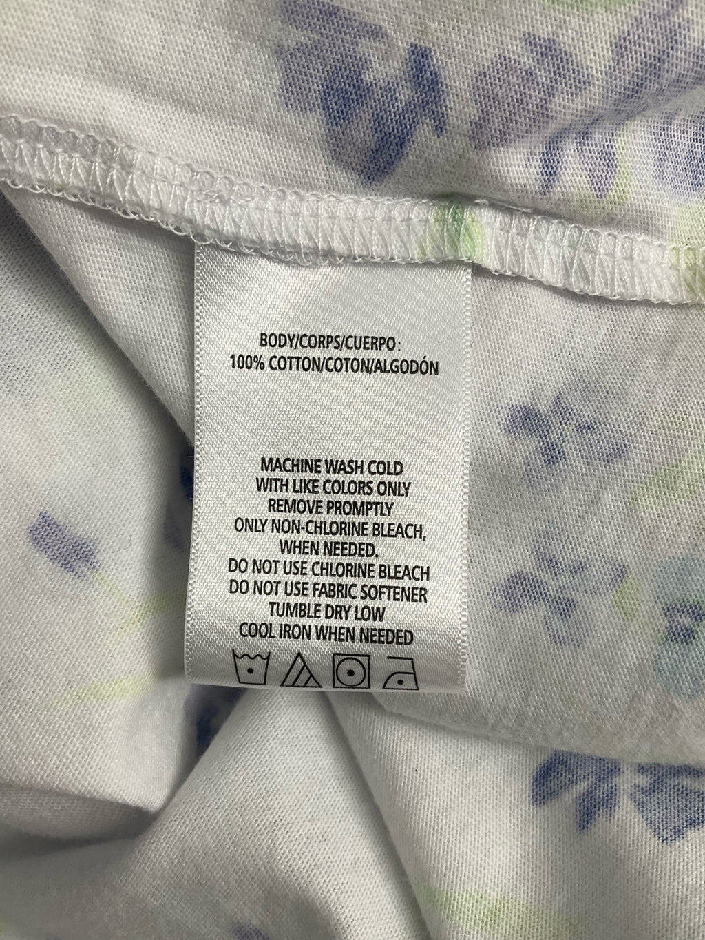 Andrew Marc White/Purple/Green Floral Pre-Owned Ladies Sleeveless Top - Size 2X