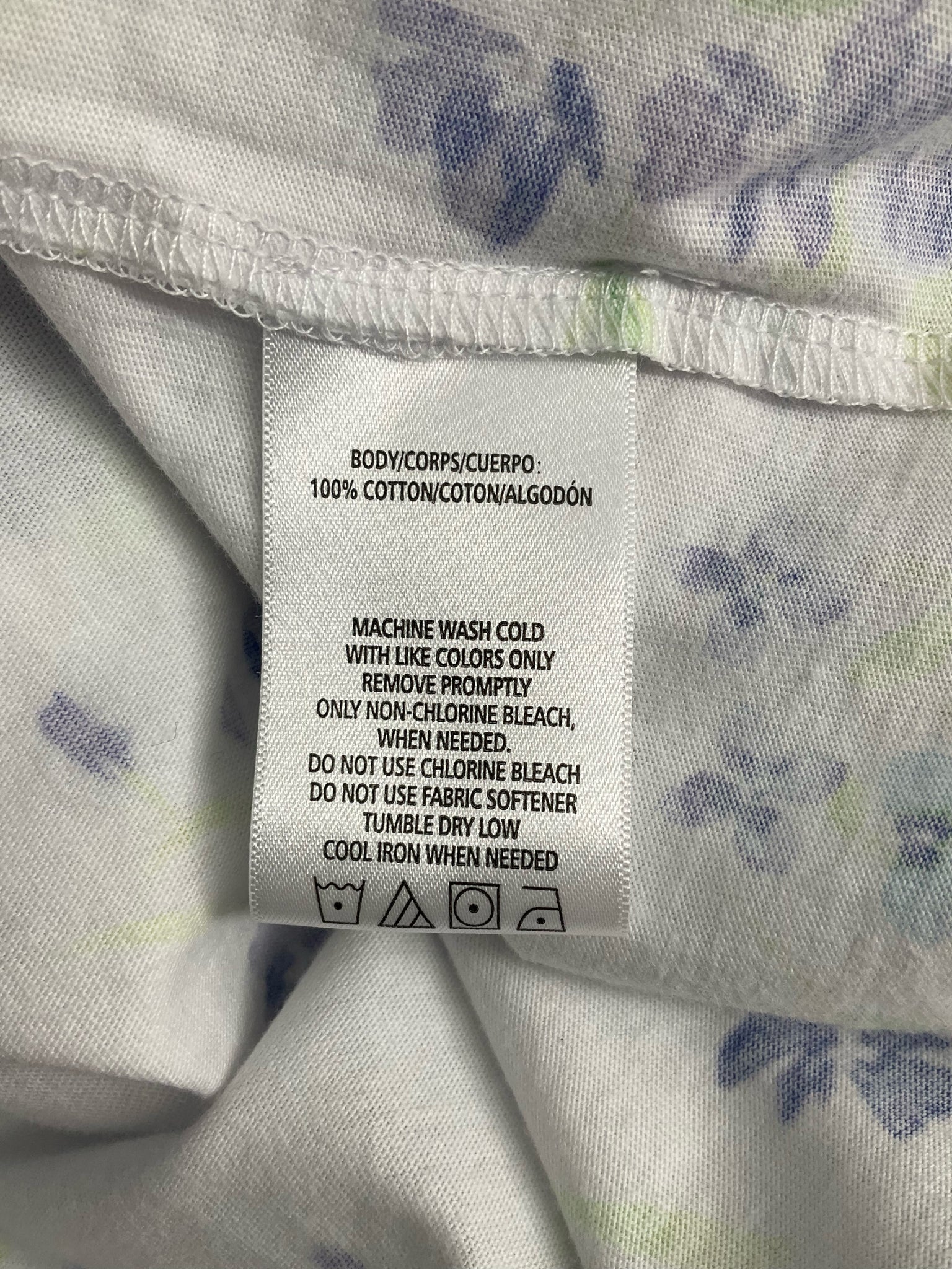 Andrew Marc White/Purple/Green Floral Pre-Owned Ladies Sleeveless Top - Size 2X