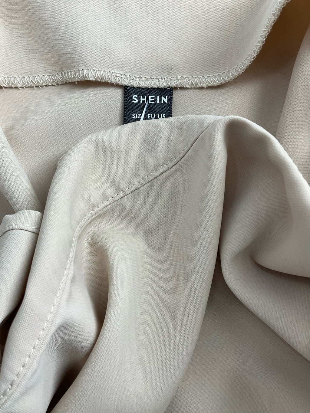 Shein - Tan Solid Pre-Owned Ladies Casual Top - Size Large