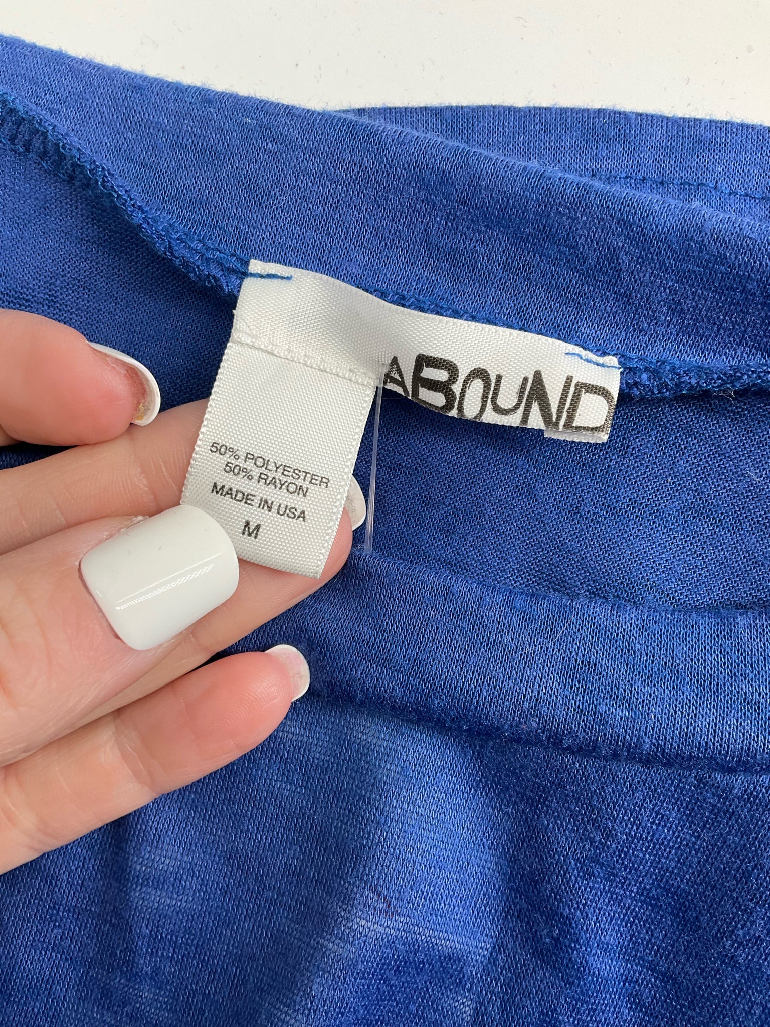 Abound - Heathered Blue Solid Pre-Owned Ladies Top - Size Medium