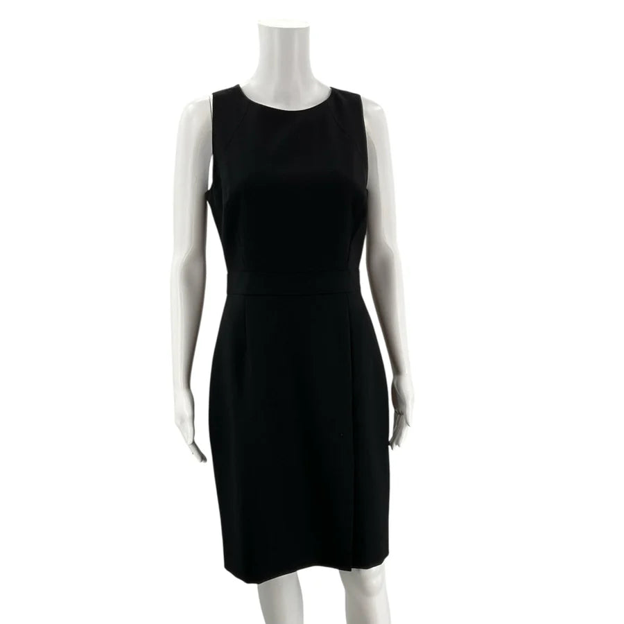 J. Crew Black Solid Wool Dress – Size 4, Excellent Pre-Owned