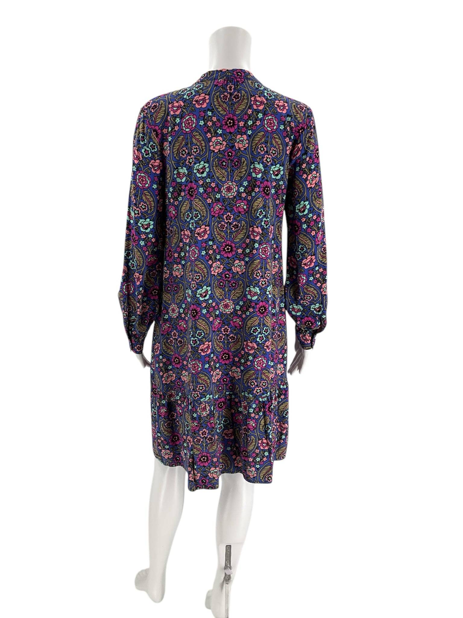 Back view of Matilda Jane Dress Size Medium featuring colorful floral design, offered by Margaret’s Fine Consignments for eco-friendly fashion.