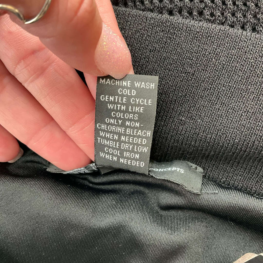 INC Black Waffle Pre-Owned Ladies Skirt - Size Large