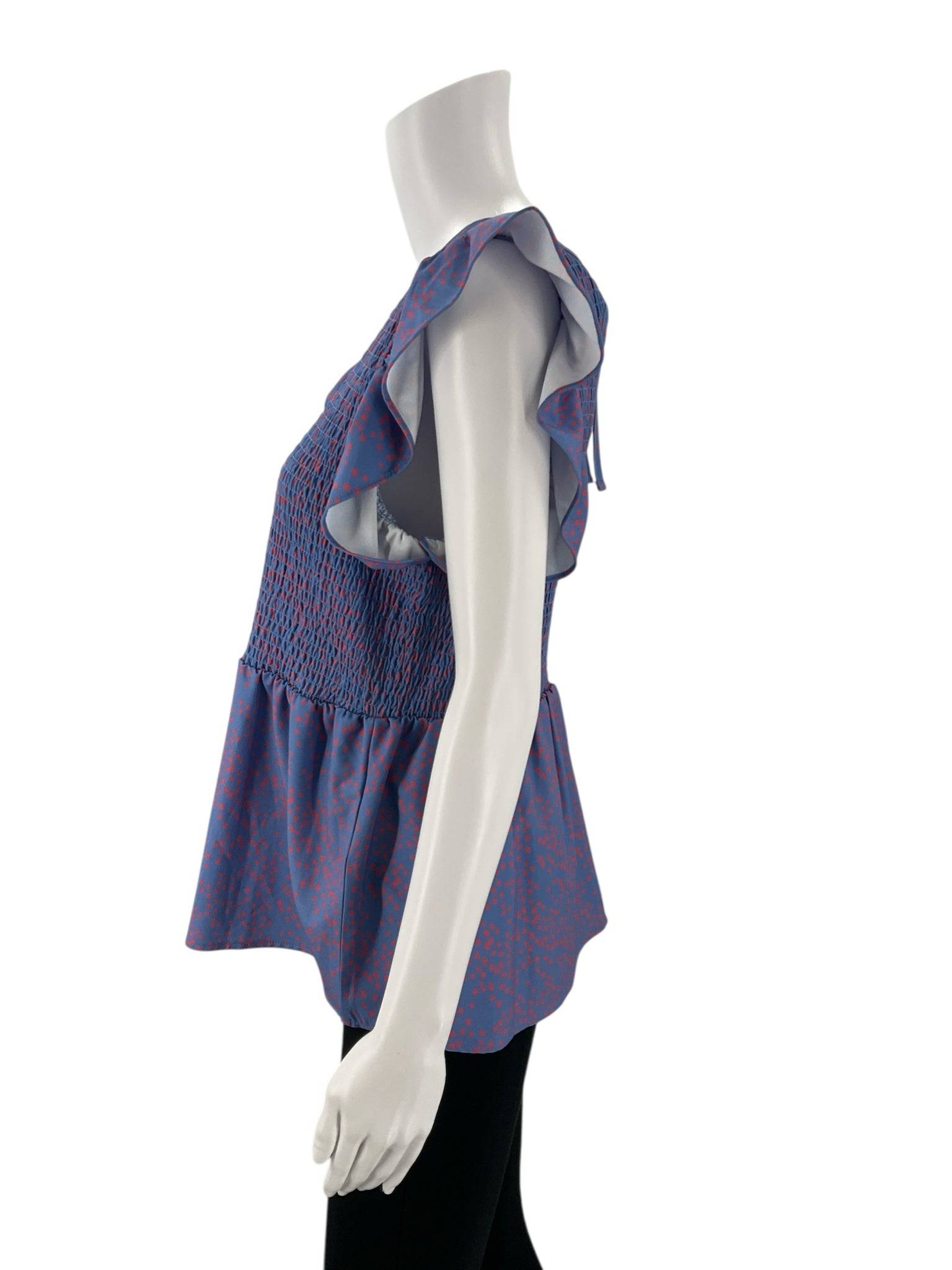 Michelle Mcdowell Purple/Pink Print Pre-Owned Ladies New with Tags Top - Size Medium - Margaret’s Fine Consignment