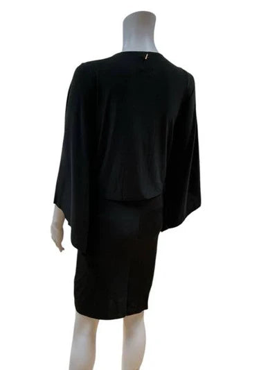 MISA Black Solid Pre-Owned New with Tags Ladies Dress - Size Medium
