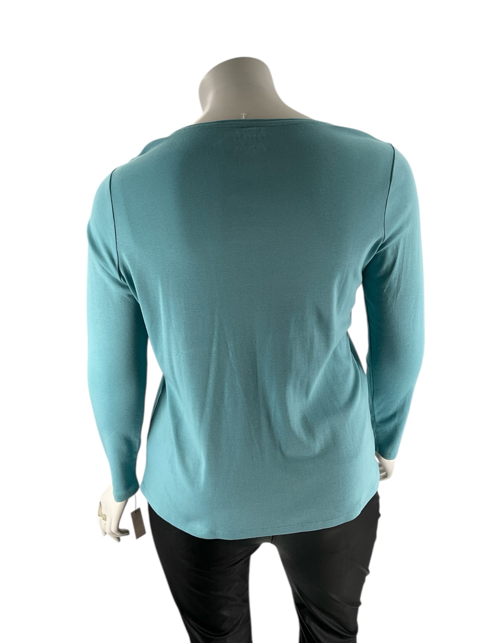 Talbots Aqua Green Solid Pre-Owned Ladies New With Tags Top - Size 1X