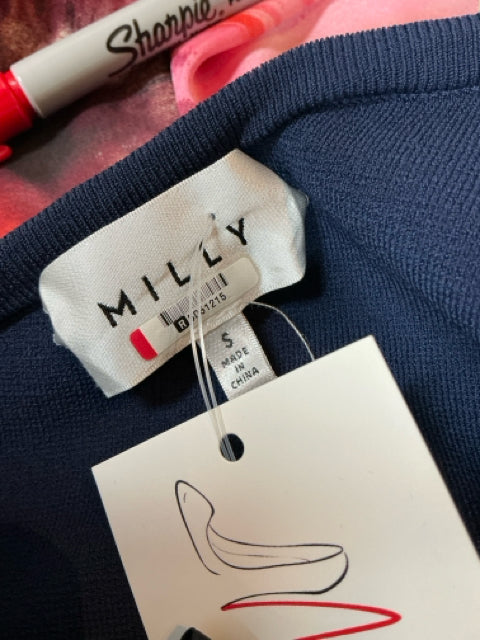 Milly Navy Solid Pre-Owned Ladies Dress - Size Small