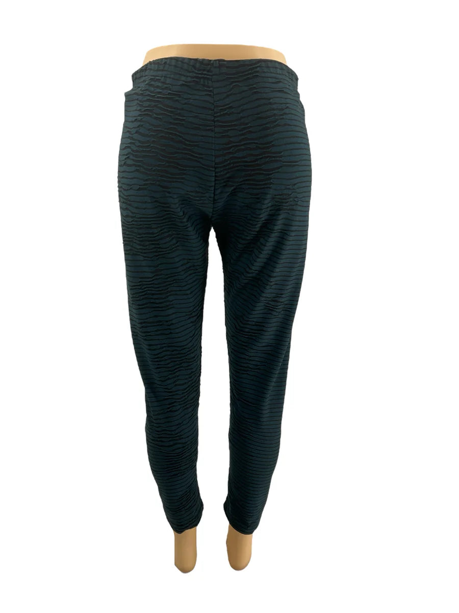 Elsewhere Teal/Black Pre-Owned Ladies Pants – Size Large