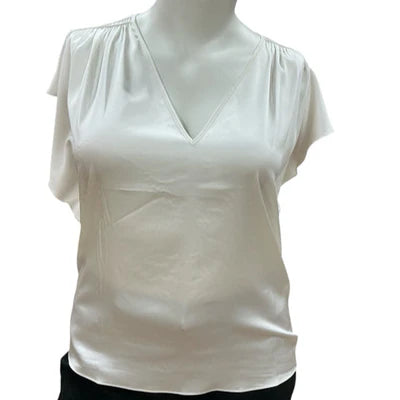 White House Black Market White Solid Pre-Owned Ladies Top - Size XL