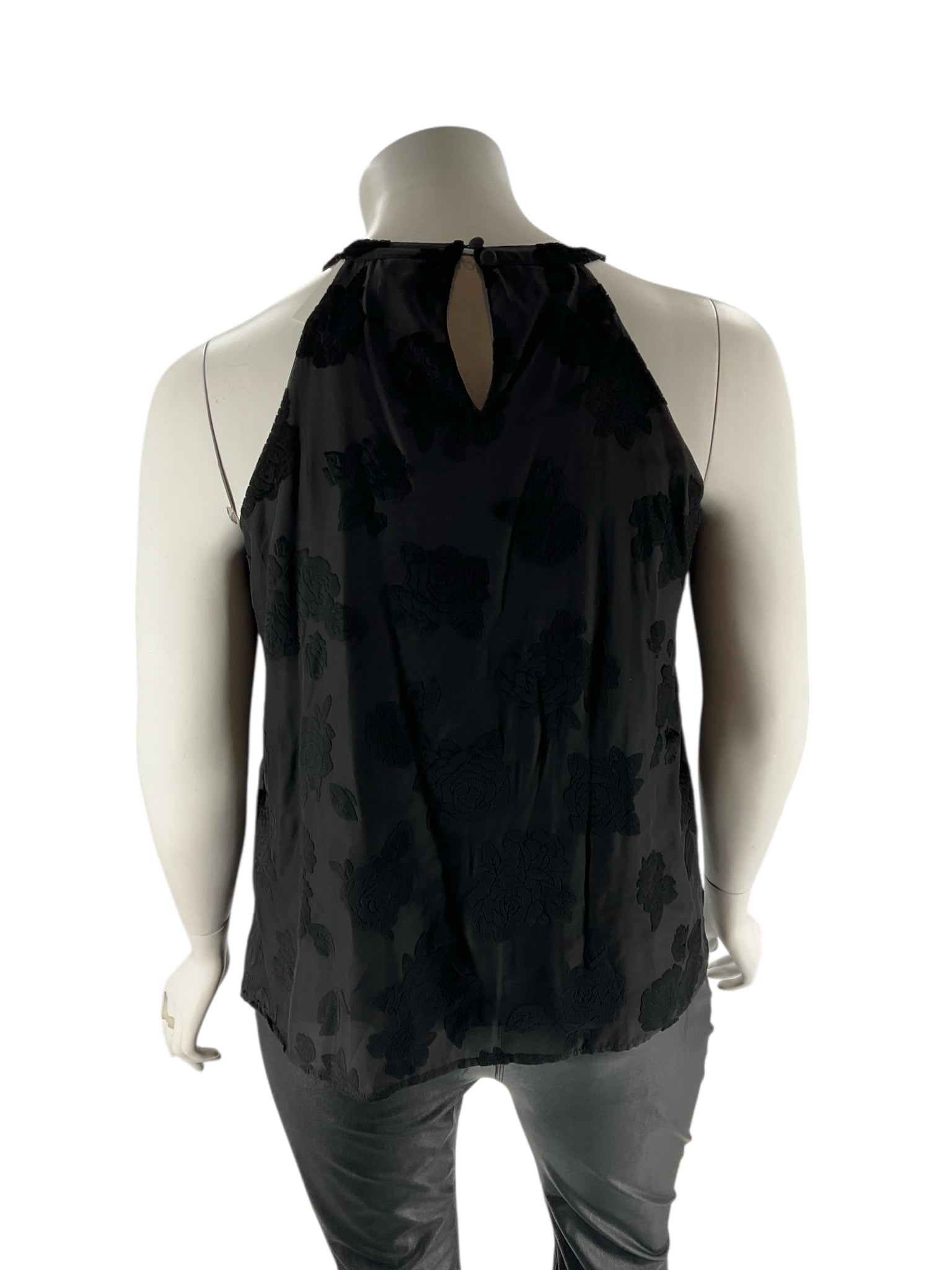 Torrid Black Floral Pre-Owned Ladies Sleeveless Top - Size 0X