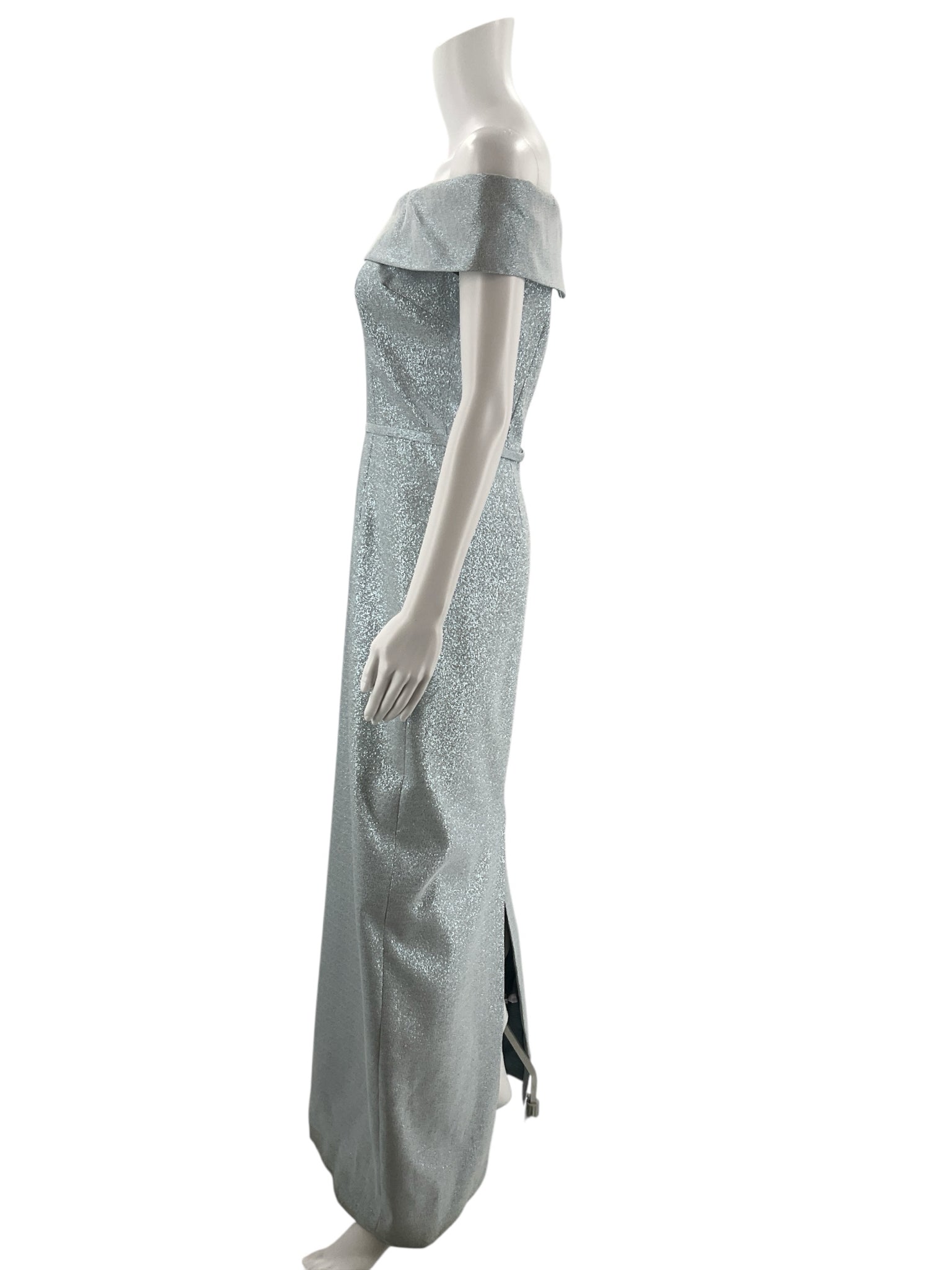 Teri Jon Blue Sparkle Pre-Owned Ladies Dress - Size 4