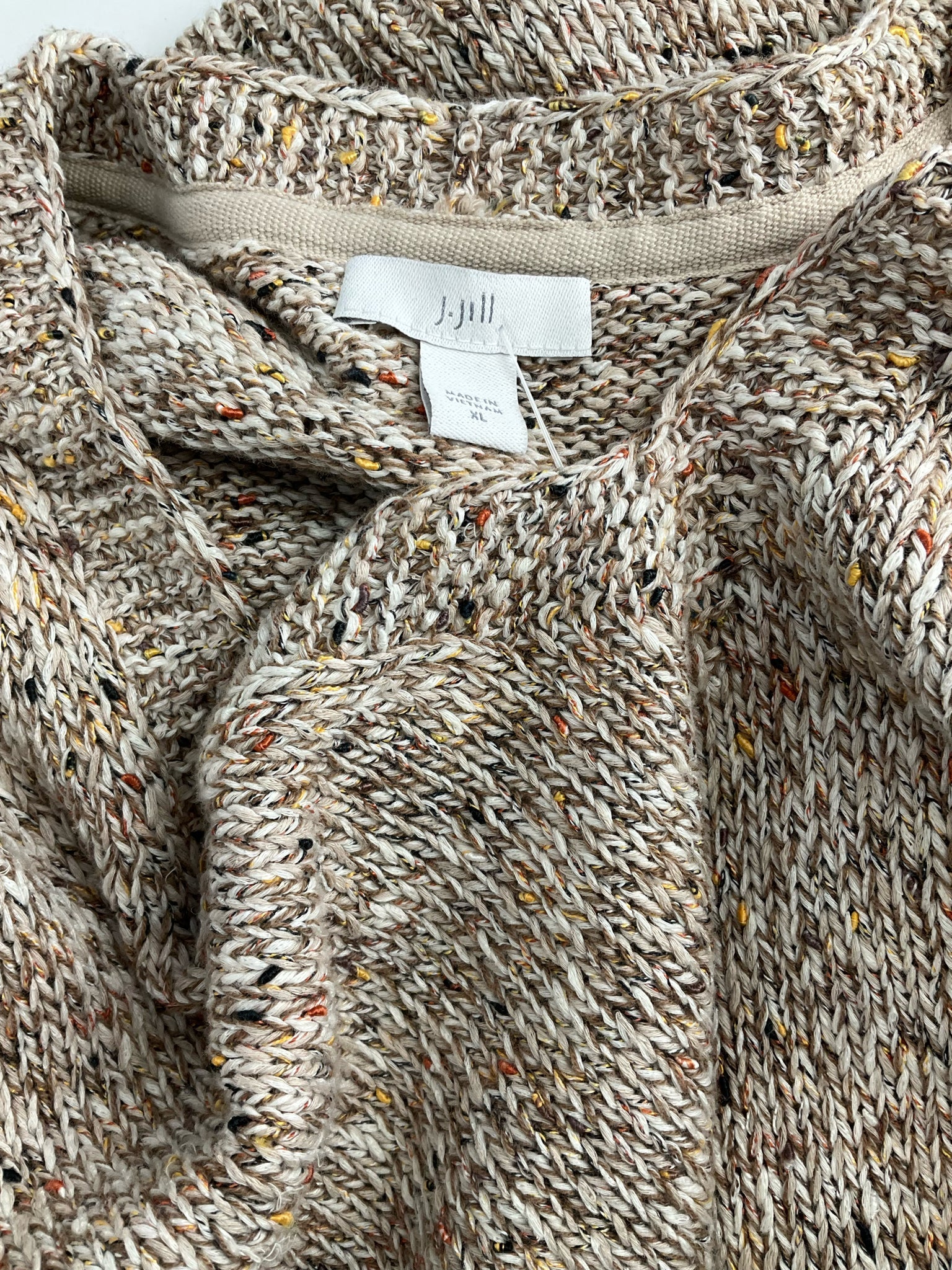 J Jill - Taupe Speckeled Pre-Owned Ladies Casual Top - Size XL