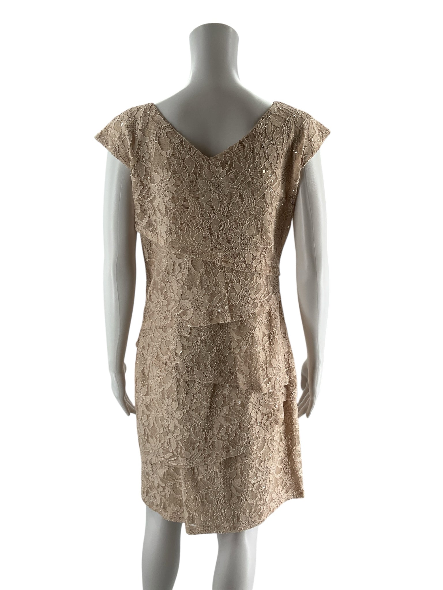 Ronnie Nicole Champagne Pre-Owned Ladies New With Tags Dress - Size 10