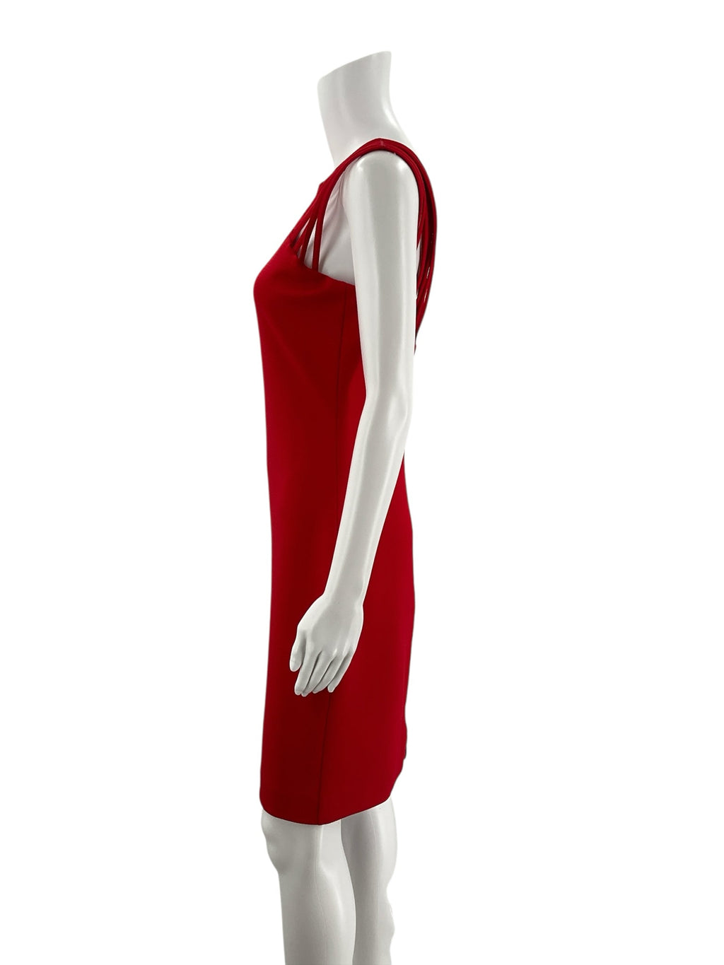 Dress the Population Red Textured Strappy Midi Dress – Size Medium, Excellent Pre-Owned - Margaret’s Fine Consignment