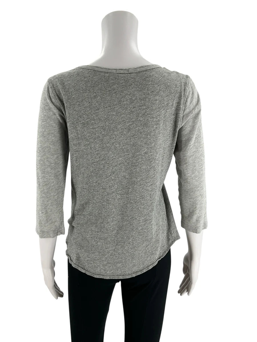 J. Crew Gray Solid Short Sleeve Top – Size Small, Excellent Pre-Owned