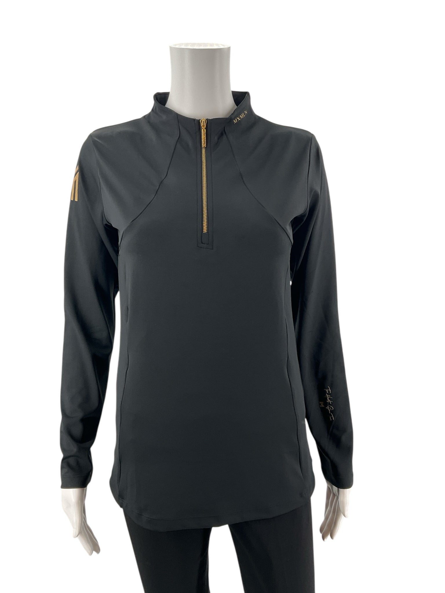 Maximilian Black Solid Pre-Owned Ladies New With Tags Jacket -  Size Large