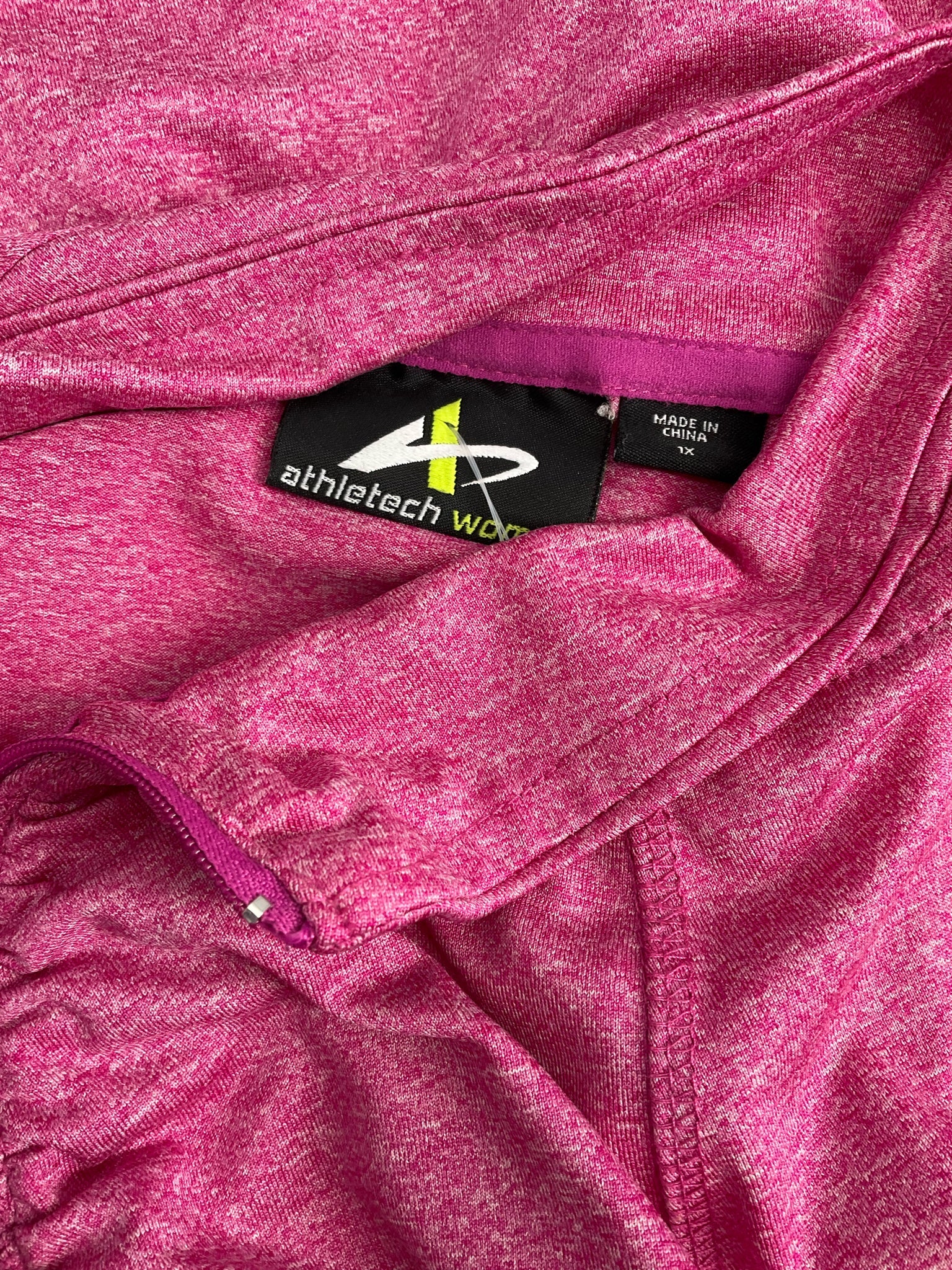 Athletech Pink Heathered Pre-Owned Ladies Casual Top -  Size 1X