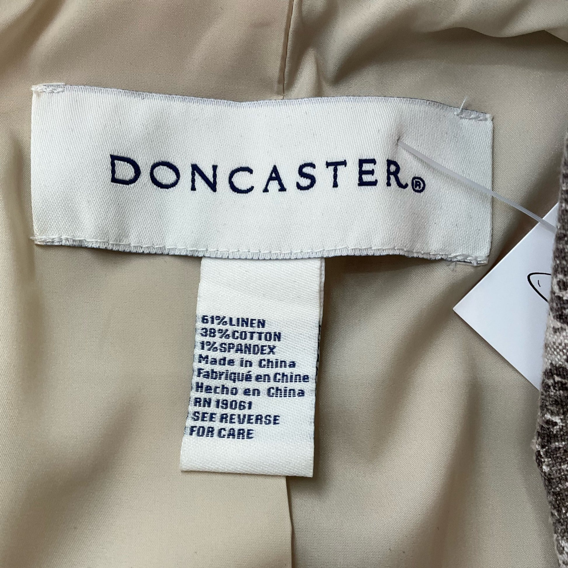 Doncaster Cream/Tan Pre-Owned Ladies Blazer - Size 10