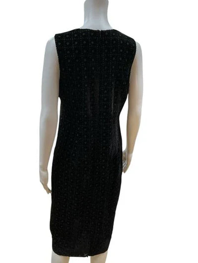 J Mclaughlin Black Solid Velvet Pre-Owned Ladies New with Tags Dress - Size 6