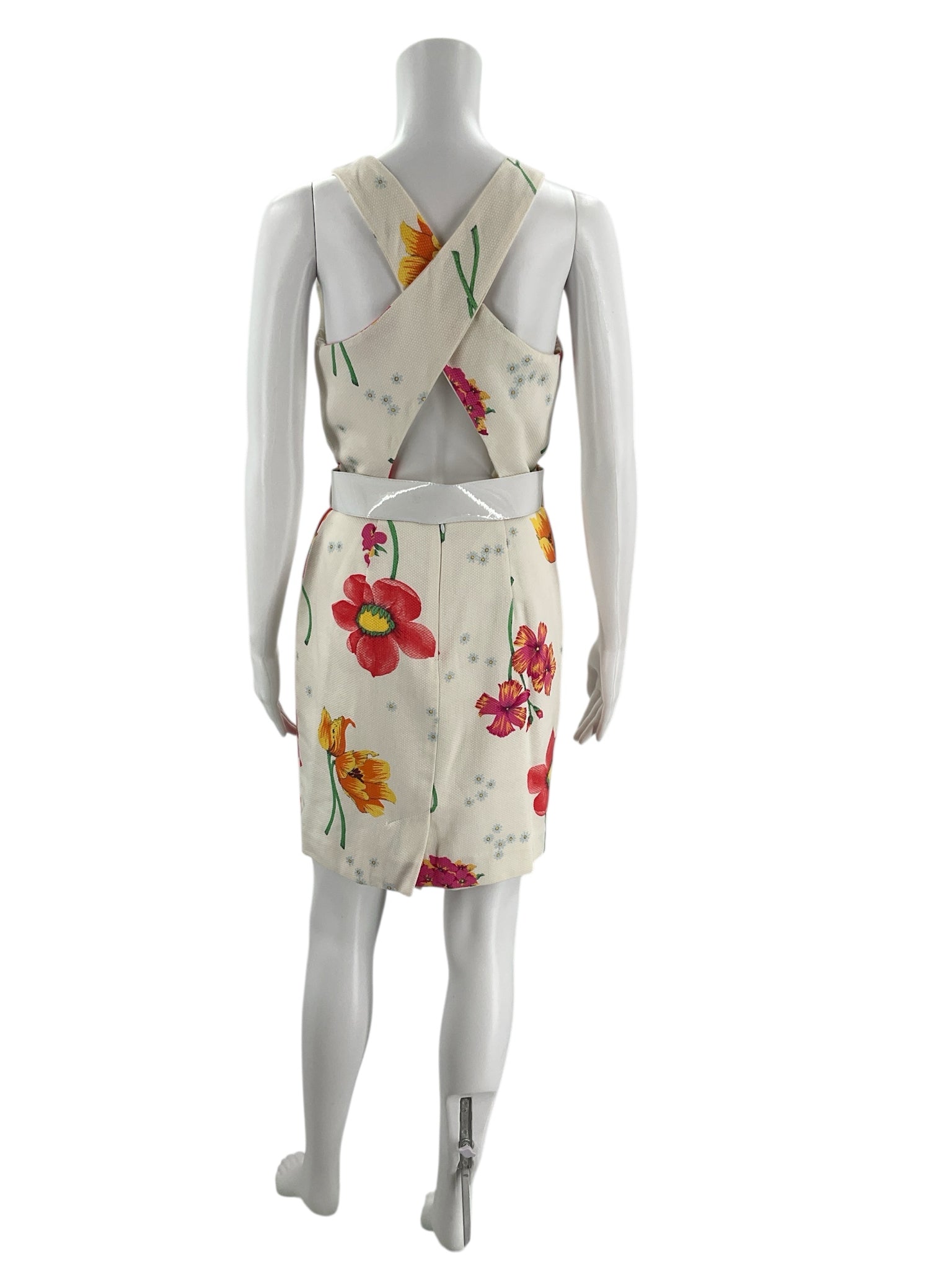 Kamisato White/Pink/Orange Floral Pre-Owned Dress - Size 6 - Margaret’s Fine Consignment