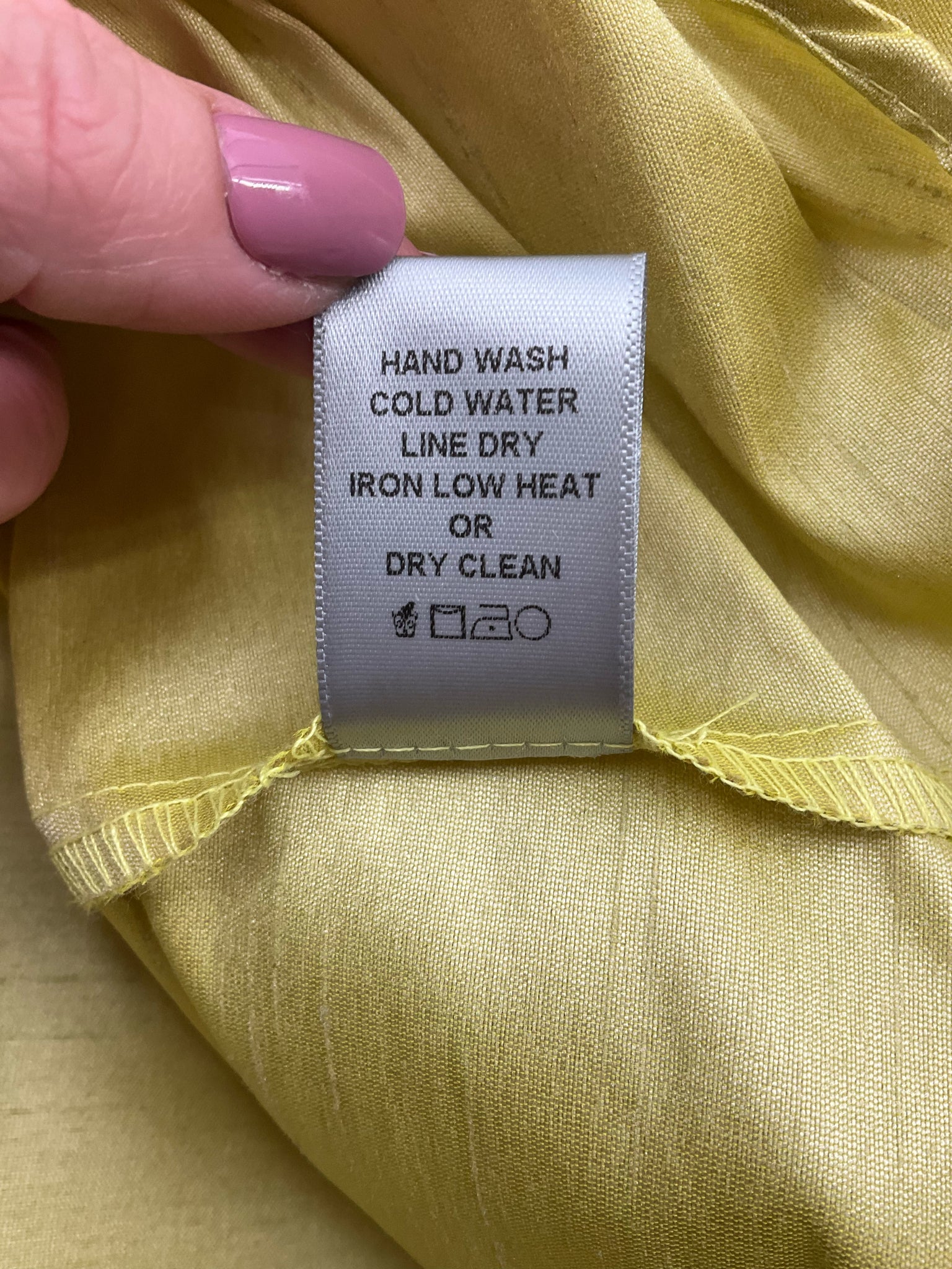 ic collection Yellow Green Solid Pre-Owned Ladies Top - Size Large