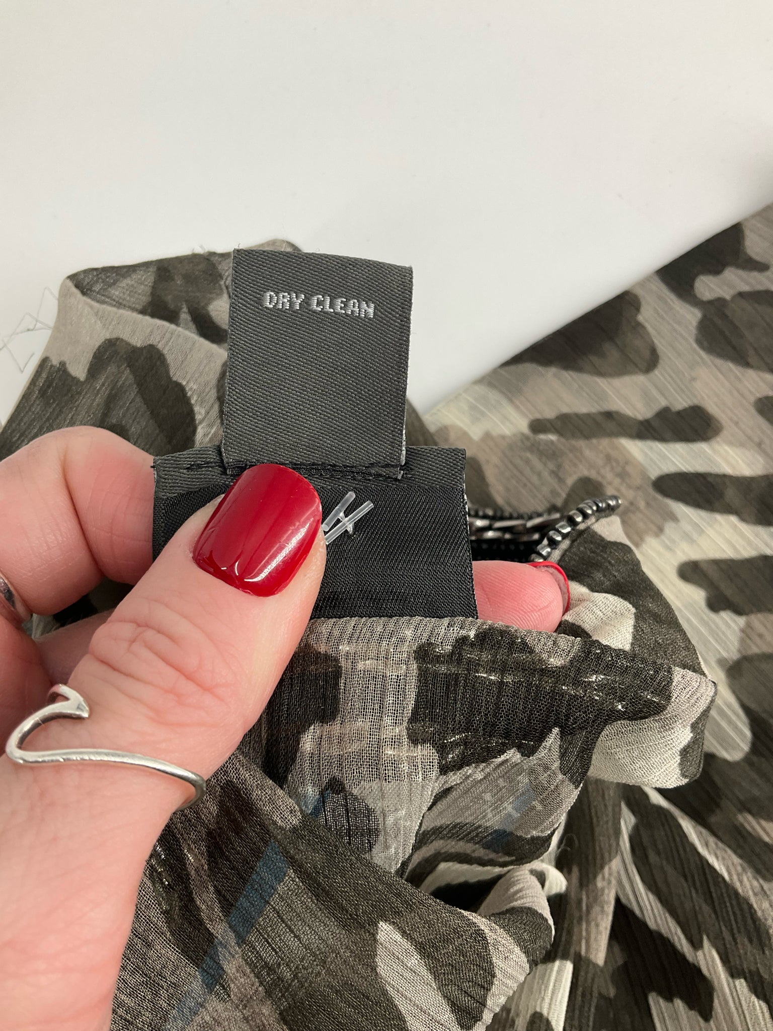 Additions by Chicos - Gray/Black Animal Ladies Casual Top - Size L/XL