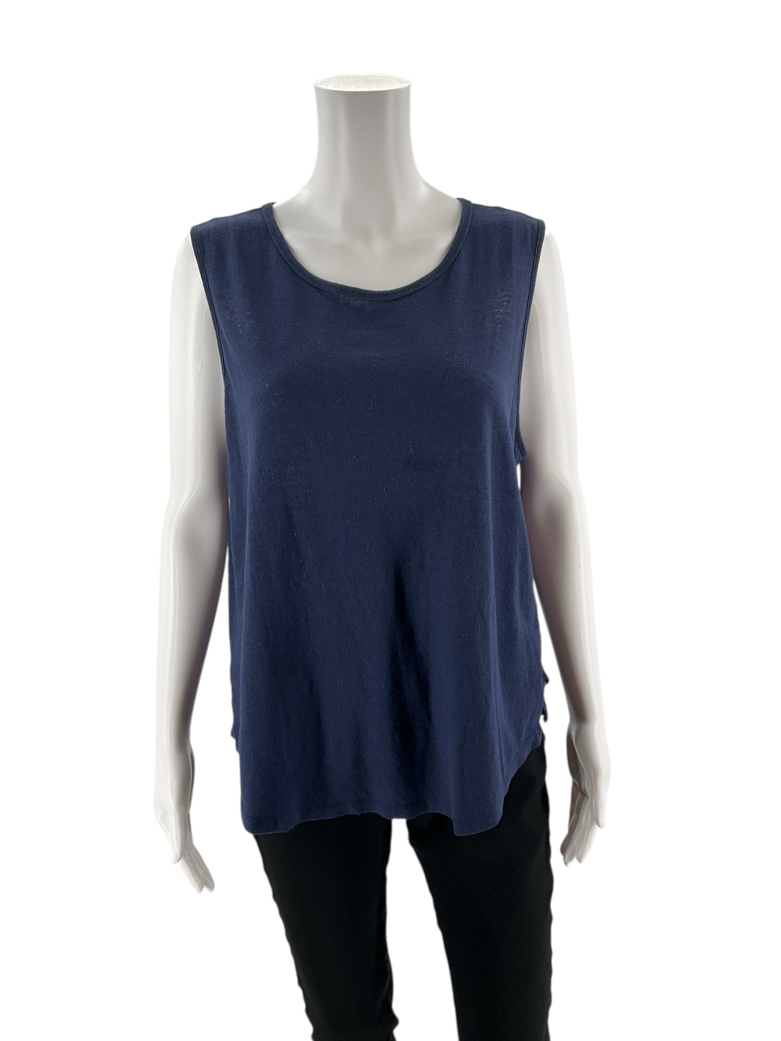 Old Navy - Navy Solid Pre-Owned Ladies Casual Top - Size Large