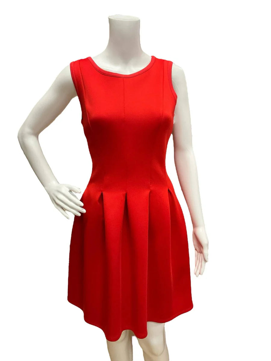 Ann Taylor Red Solid Pre-Owned Ladies Dress - Size 4