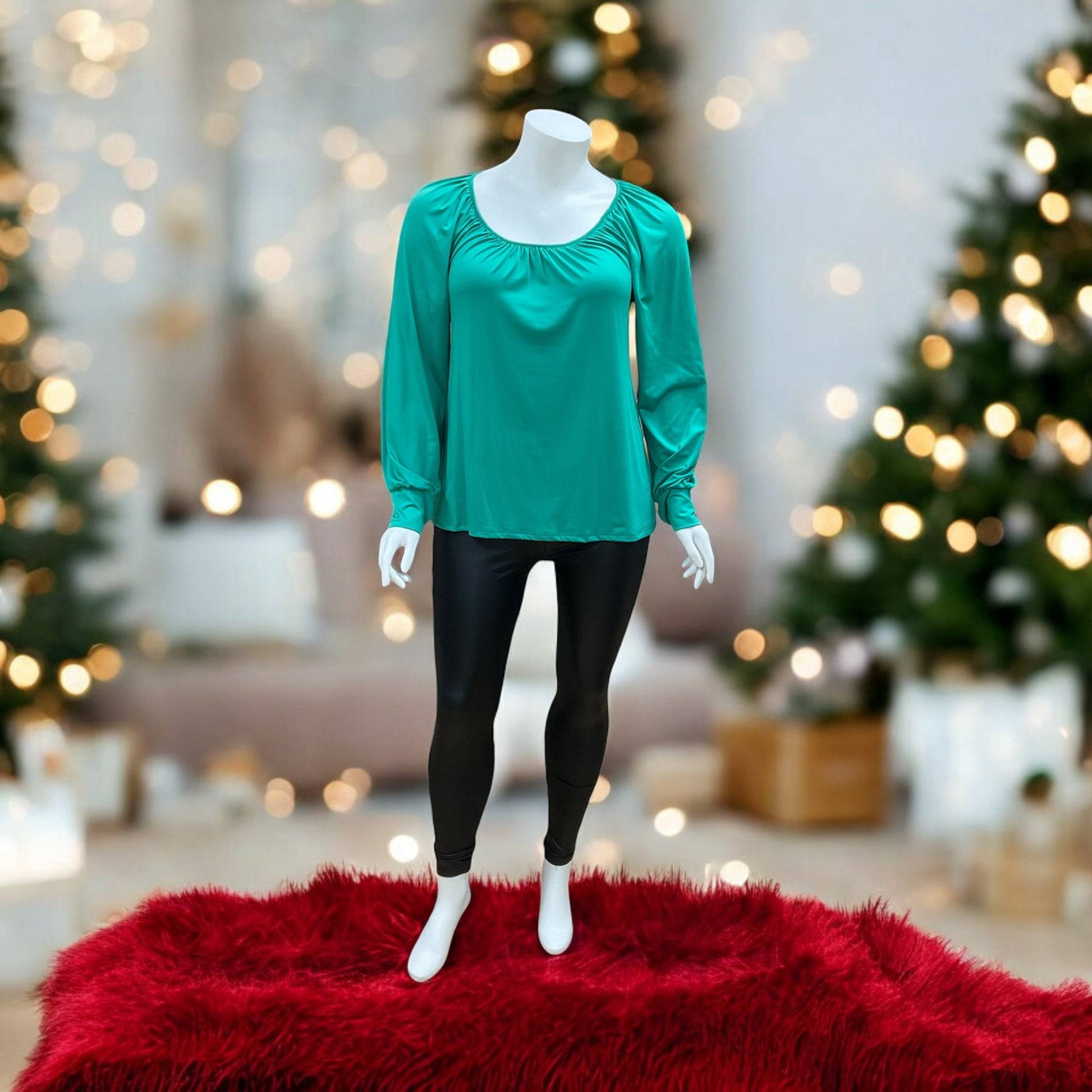 Simple Flavor Green Solid Ladies Pre-Owned Top - Size 2XL - Margaret’s Fine Consignment